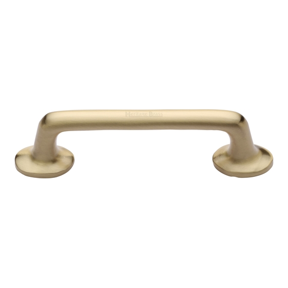 C0376 96-SB • 096 x 127 x 32mm • Satin Brass • Heritage Brass Traditional Cabinet Pull Handle